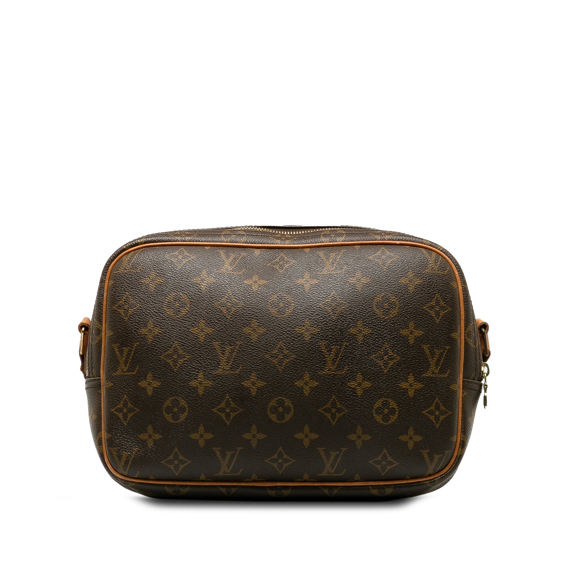 Brown LV Monogram Reporter PM Crossbody Bag