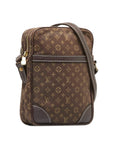 Brown LV Monogram Mini Lin Danube Crossbody Bag
