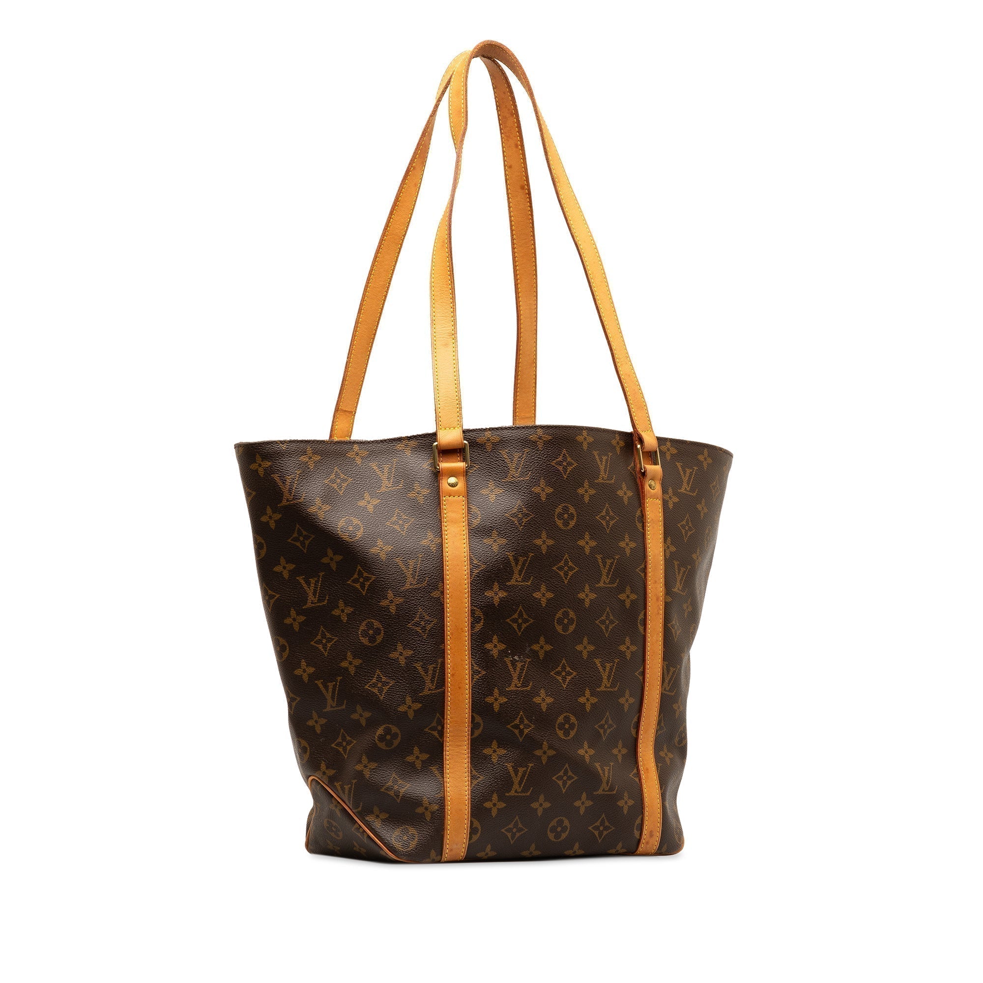 Brown LV Monogram Sac Shopping Tote Bag