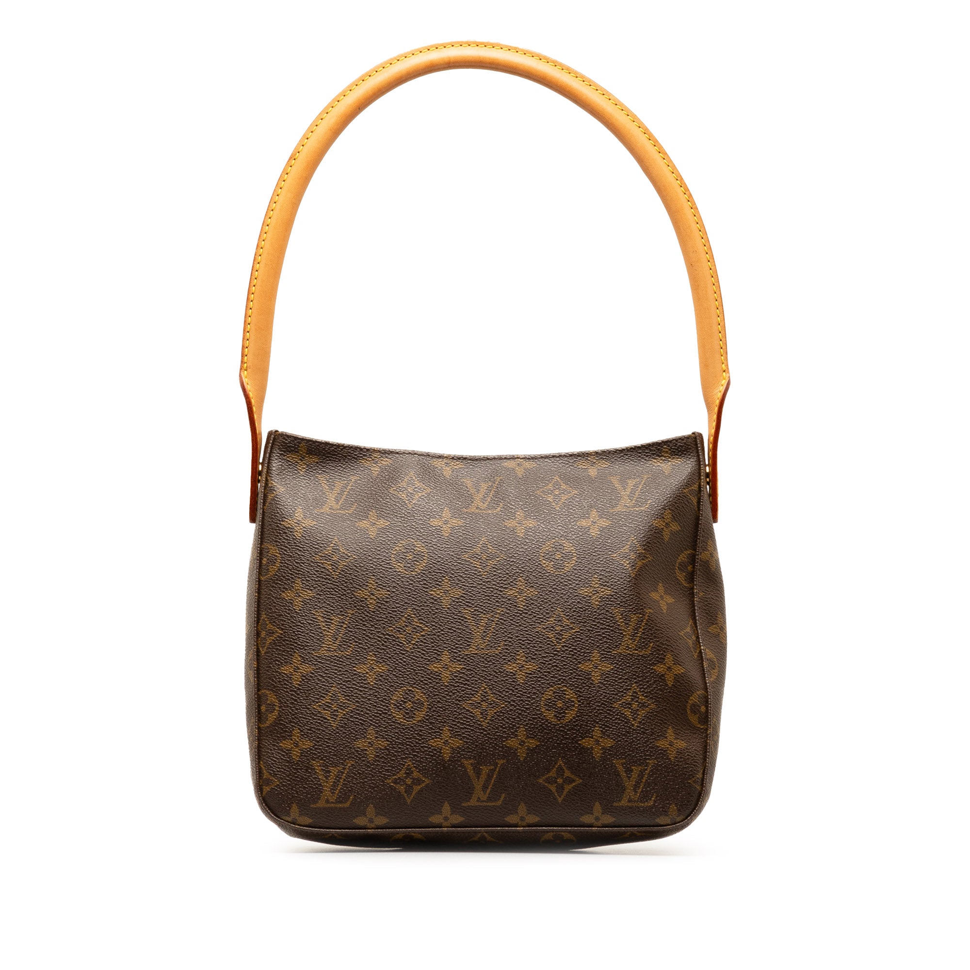 Brown LV Monogram Looping MM Shoulder Bag