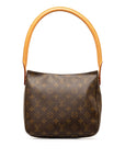 Brown LV Monogram Looping MM Shoulder Bag