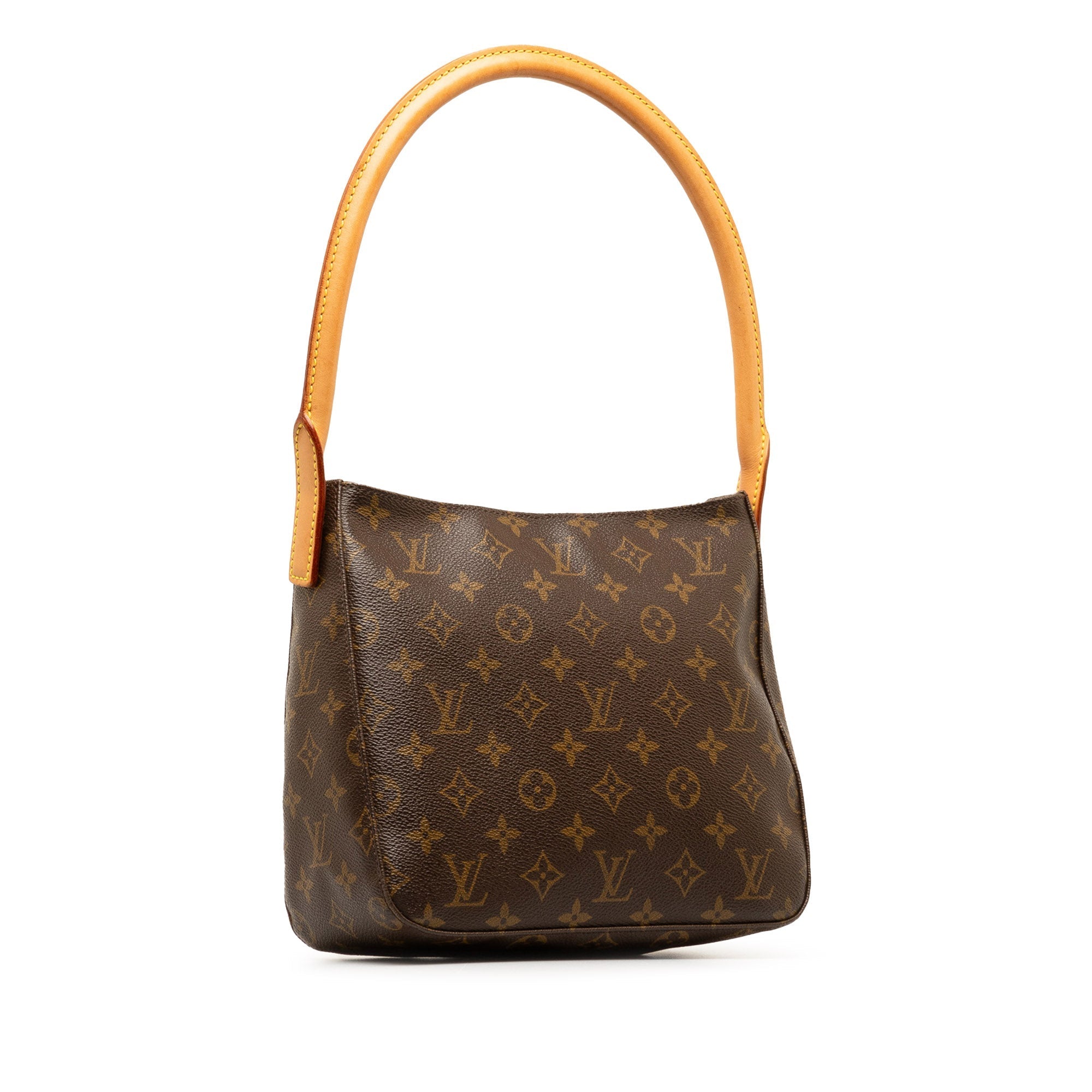 Brown LV Monogram Looping MM Shoulder Bag
