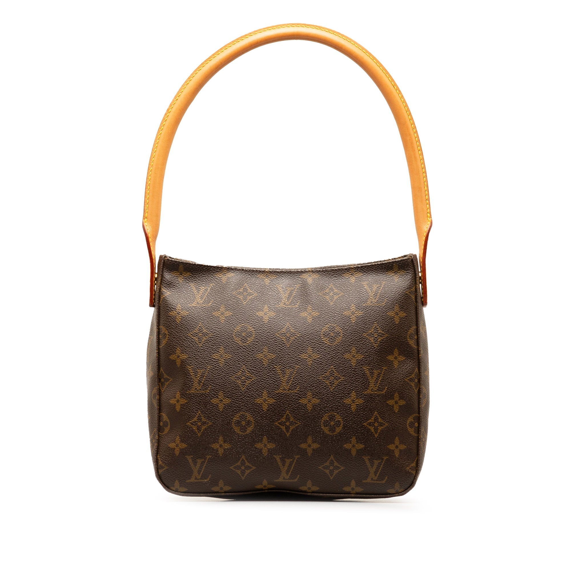 Brown LV Monogram Looping MM Shoulder Bag