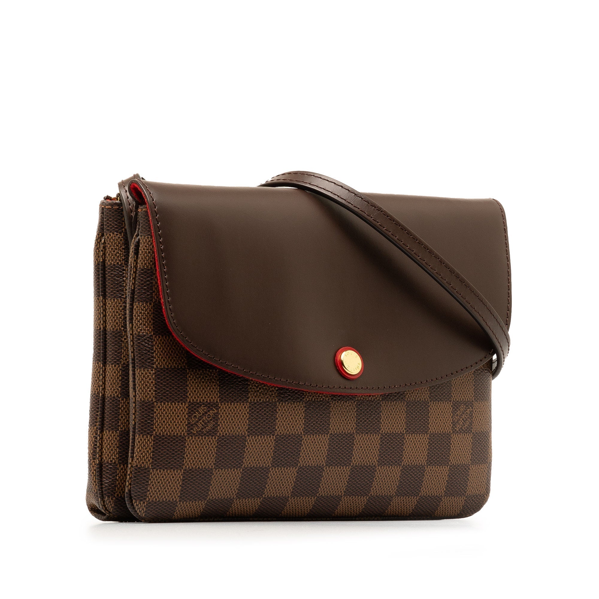 Brown LV Damier Ebene Twice Crossbody Bag