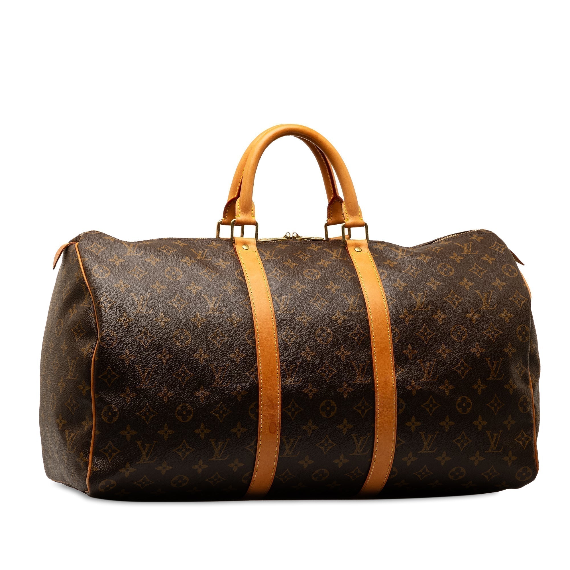Brown LV Monogram Keepall 50 Travel Bag
