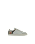 BBERRY Arthur Leather and Check Sneakers Men White