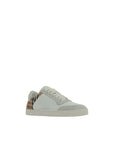 BBERRY Arthur Leather and Check Sneakers Men White