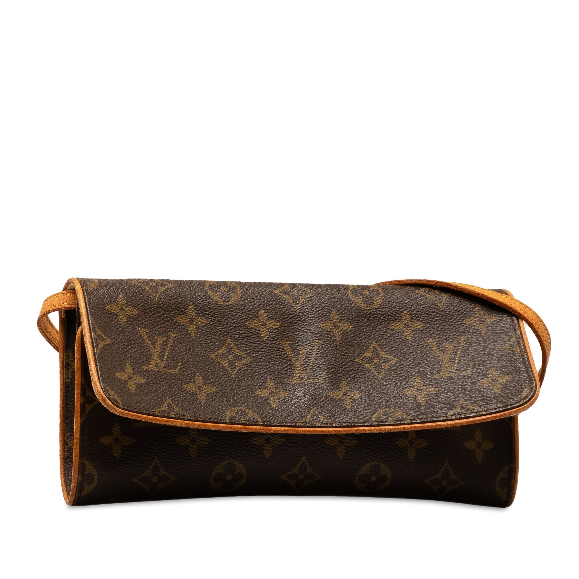 Brown LV Monogram Pochette Twin GM Crossbody Bag