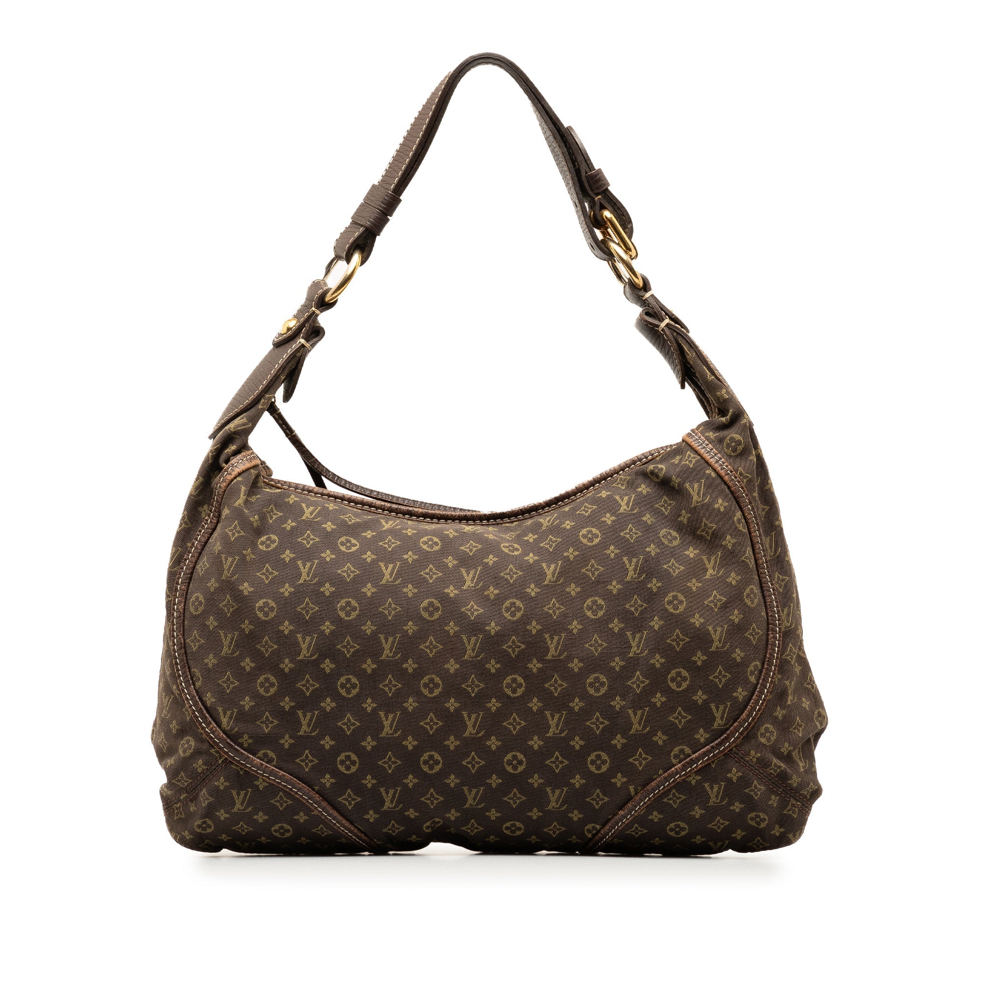 Brown LV Monogram Mini Lin Manon MM Shoulder Bag