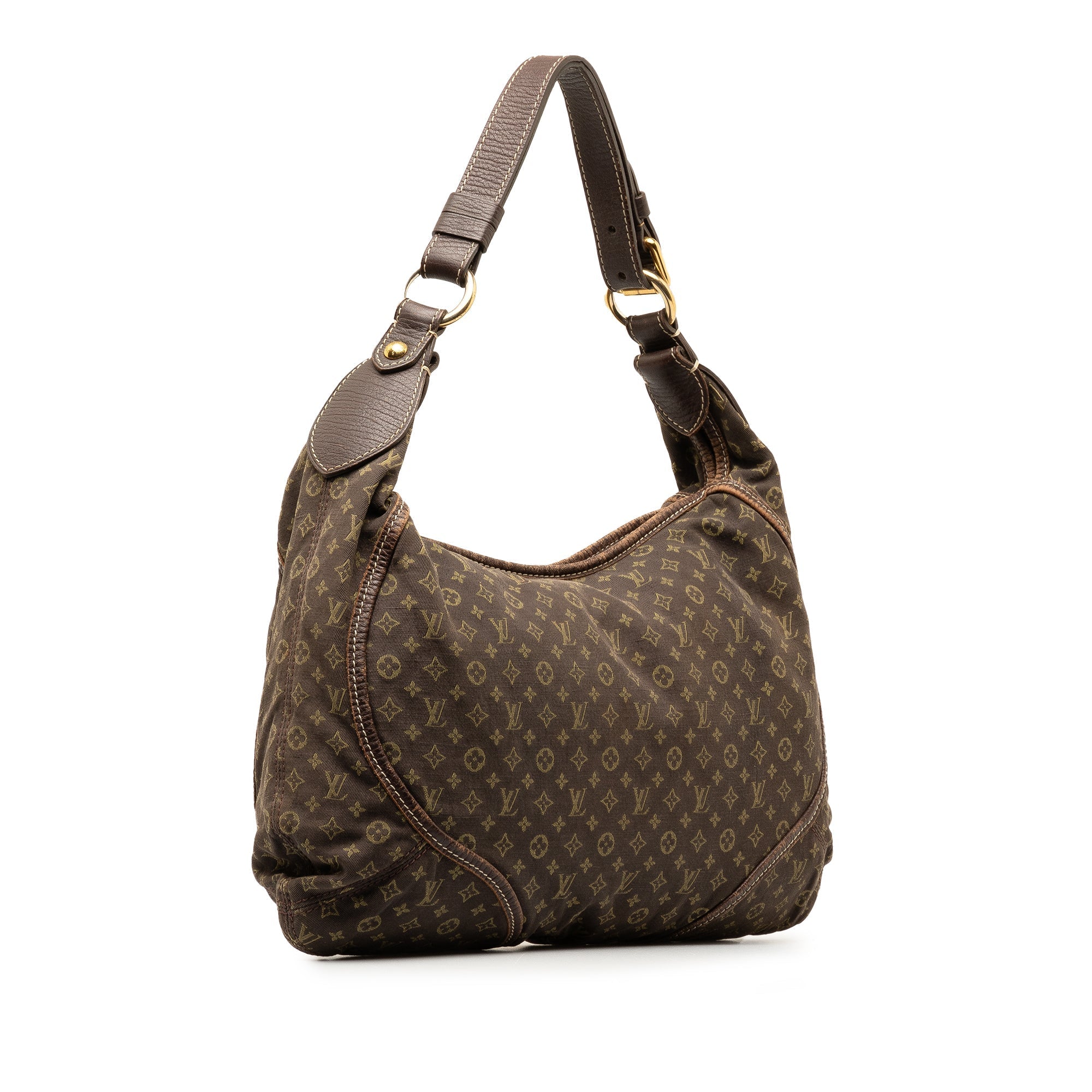 Brown LV Monogram Mini Lin Manon MM Shoulder Bag