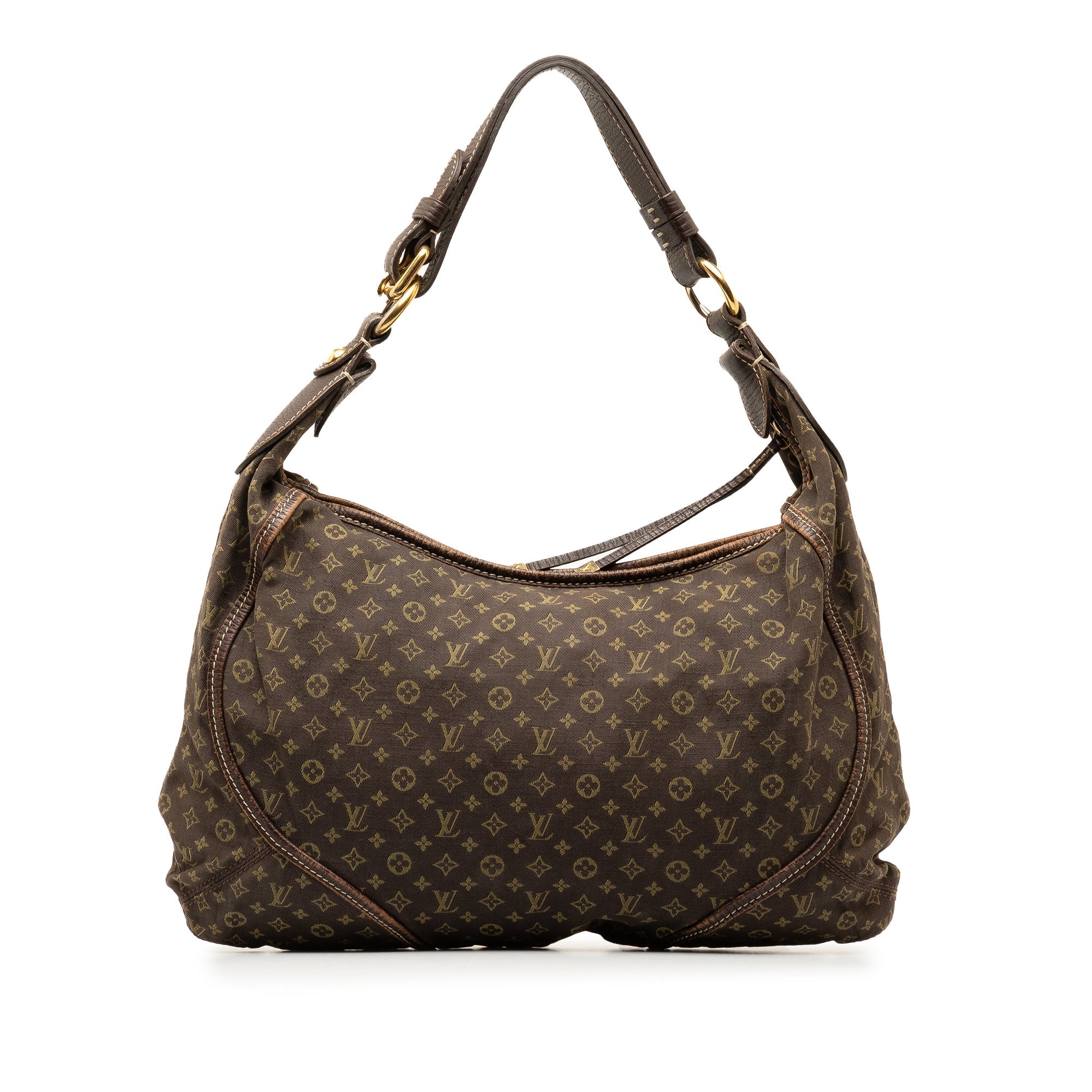 Brown LV Monogram Mini Lin Manon MM Shoulder Bag