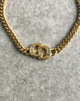 Christian D1OR CD Logo Rhinestone Bracelet Gold Vintage wxhykw