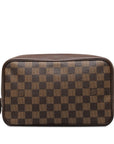 Brown LV Damier Ebene Trousse Toilette 25 Pouch