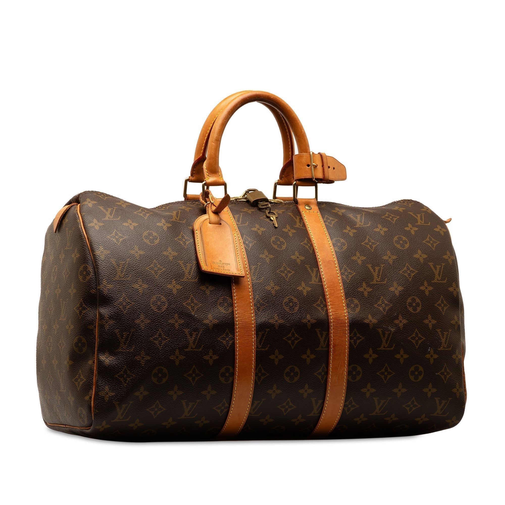 Brown LV Monogram Keepall 45 Travel Bag