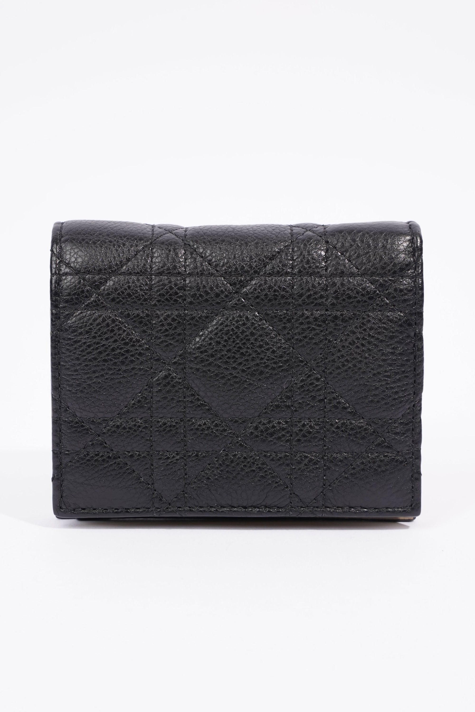 Christian D1OR Caro Wallet Small Black / Taupe Leather Small