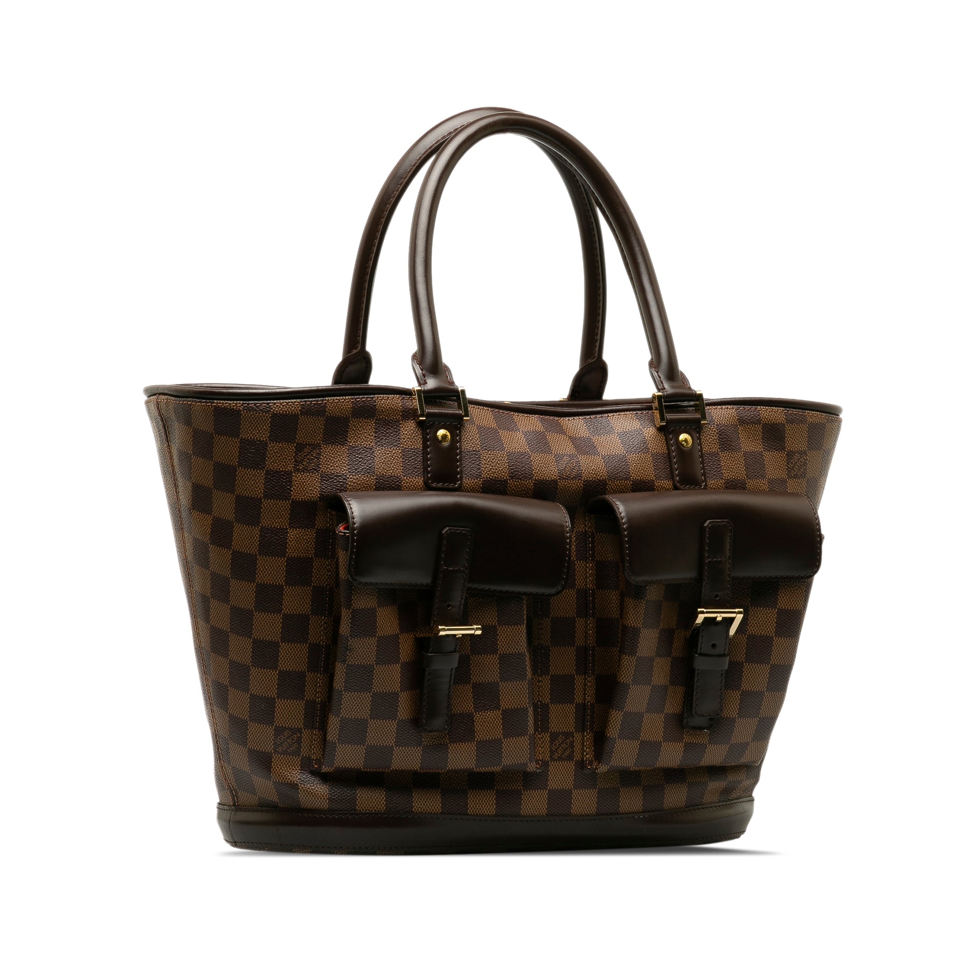 Brown LV Damier Ebene Manosque GM Tote Bag