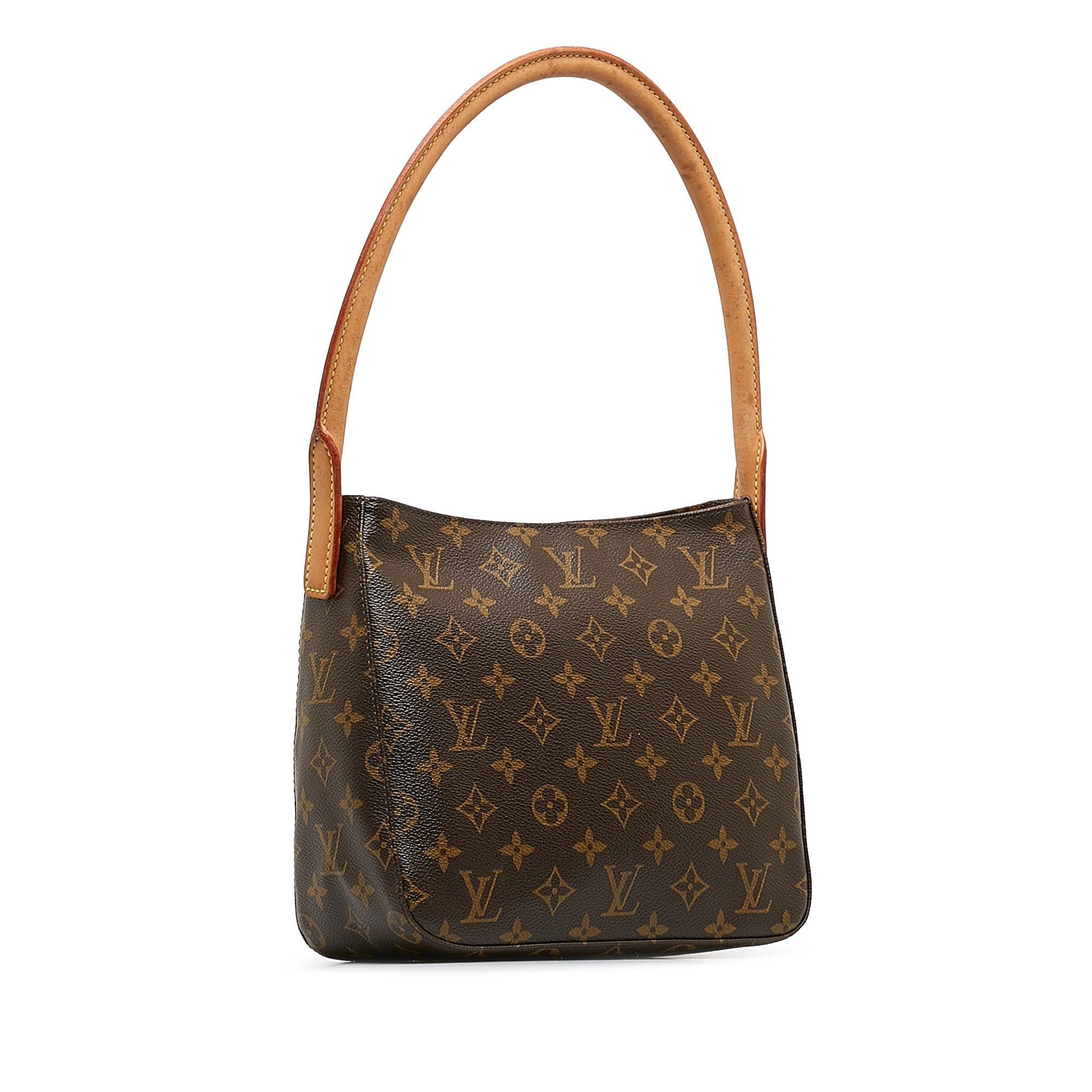 Brown LV Monogram Looping MM Shoulder Bag