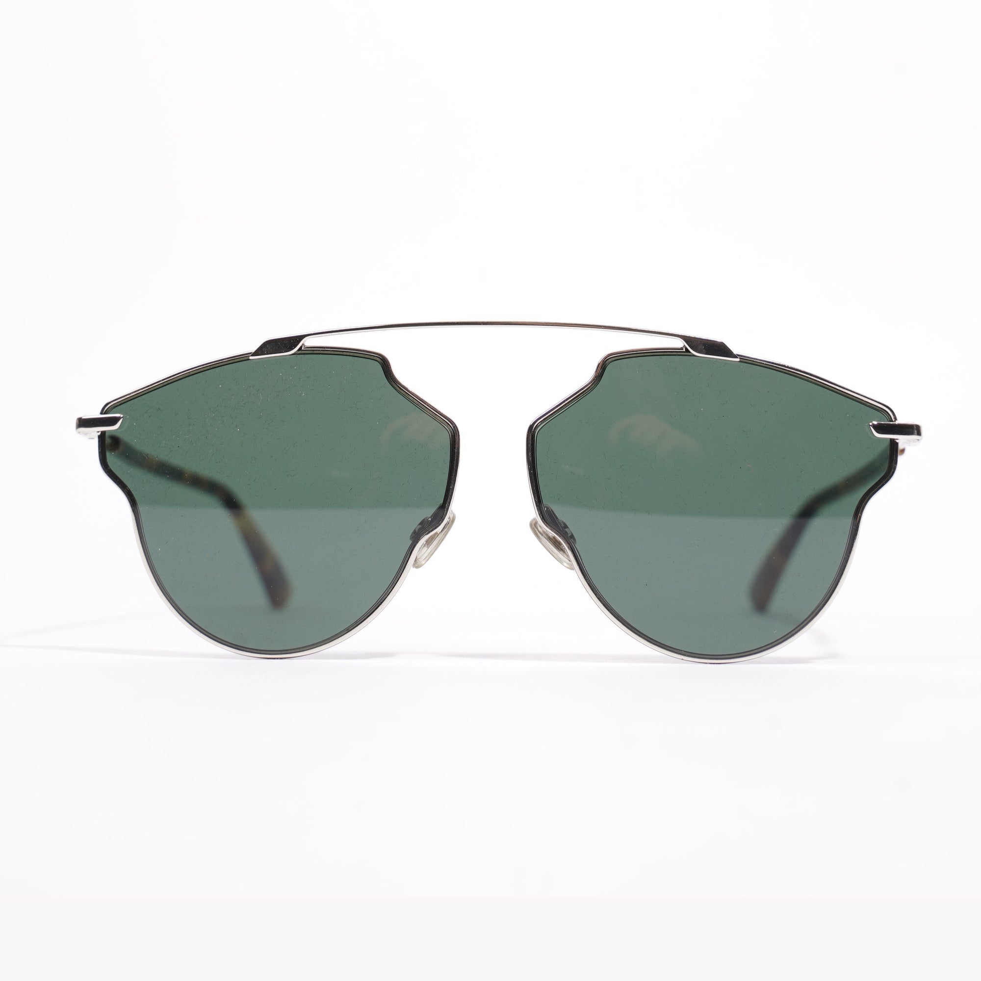 Christian D1OR 3&amp;GQT Sunglasses Leopard Print / Silver Base Metal 145mm