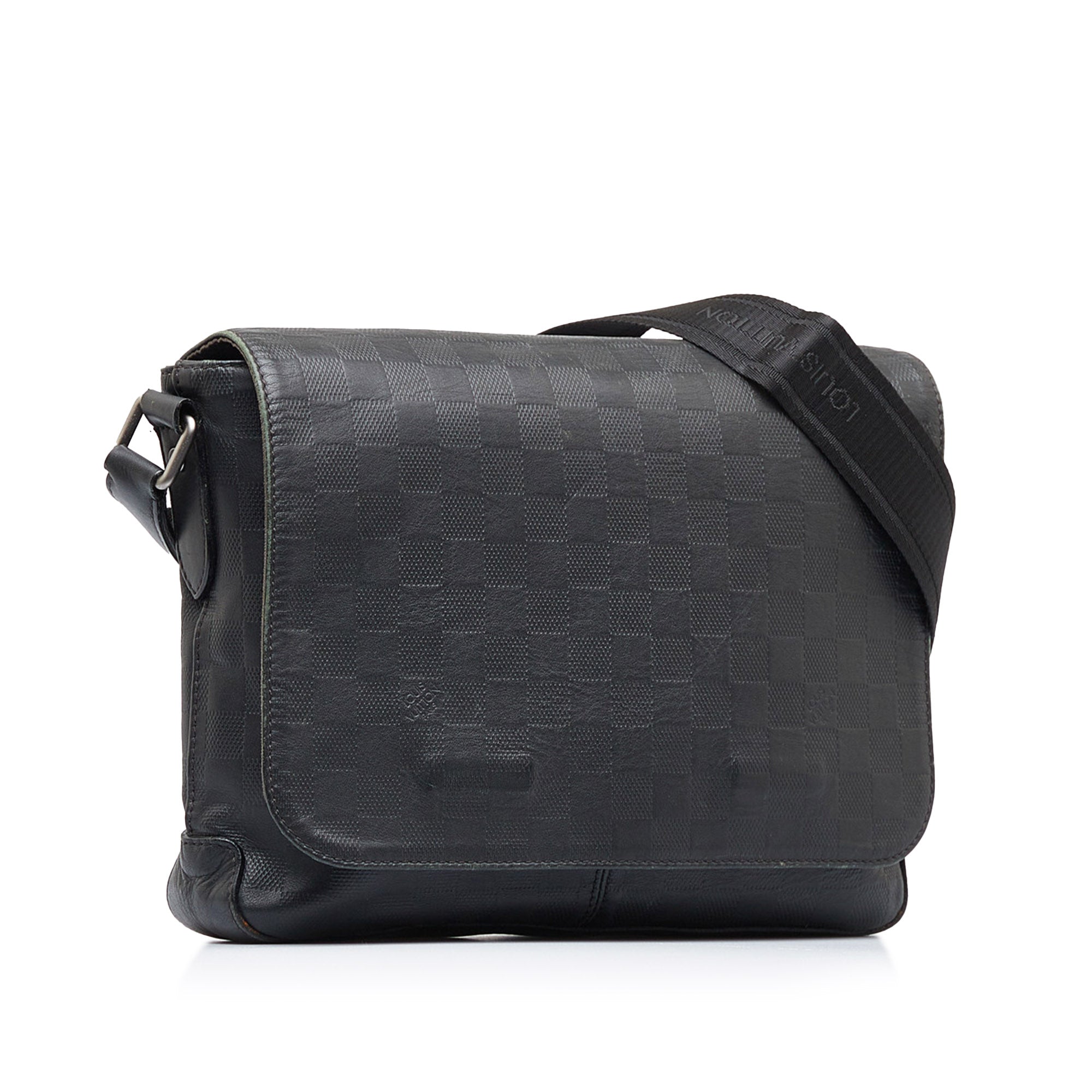 Black LV Damier Infini District Crossbody Bag