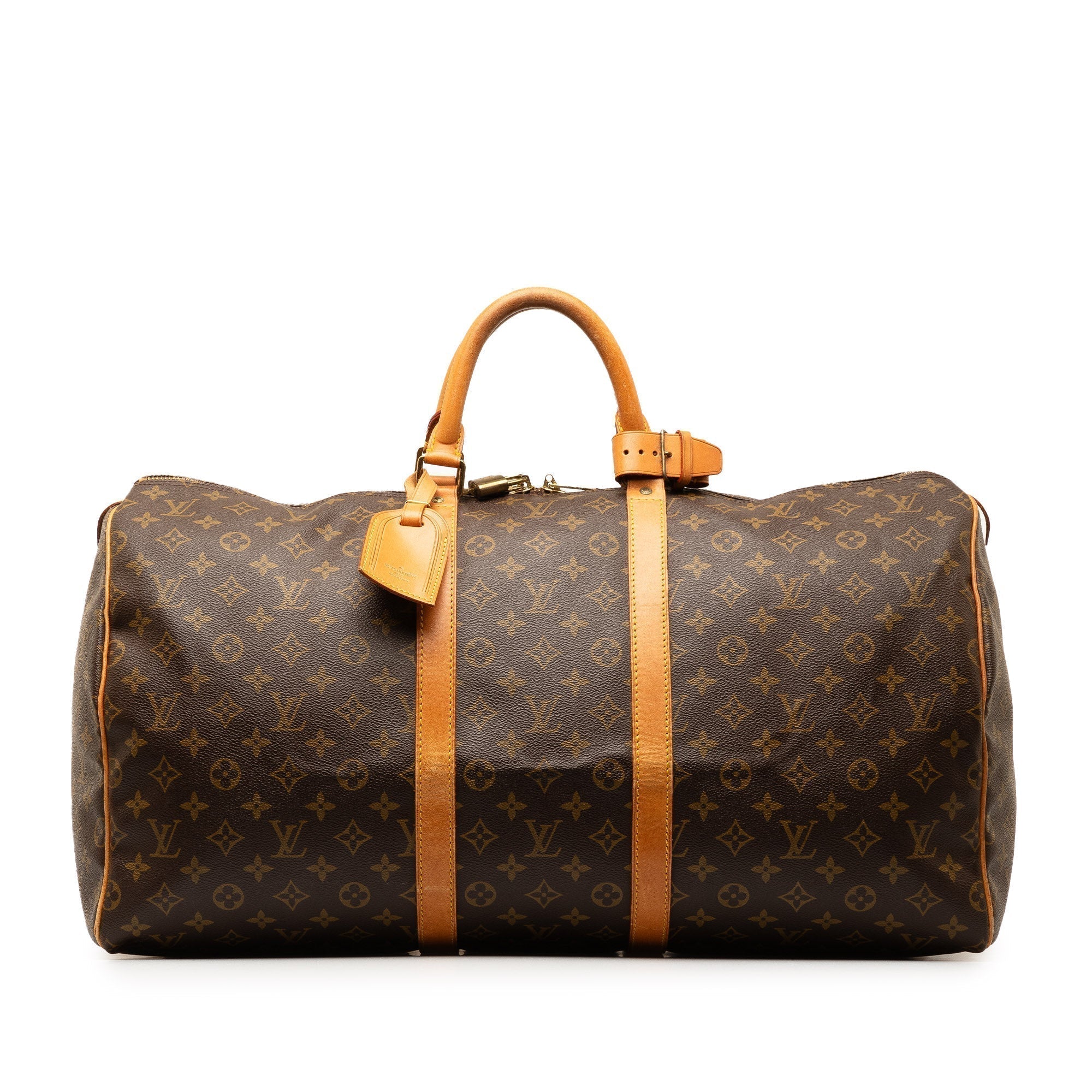 Brown LV Monogram Keepall 55 Travel Bag