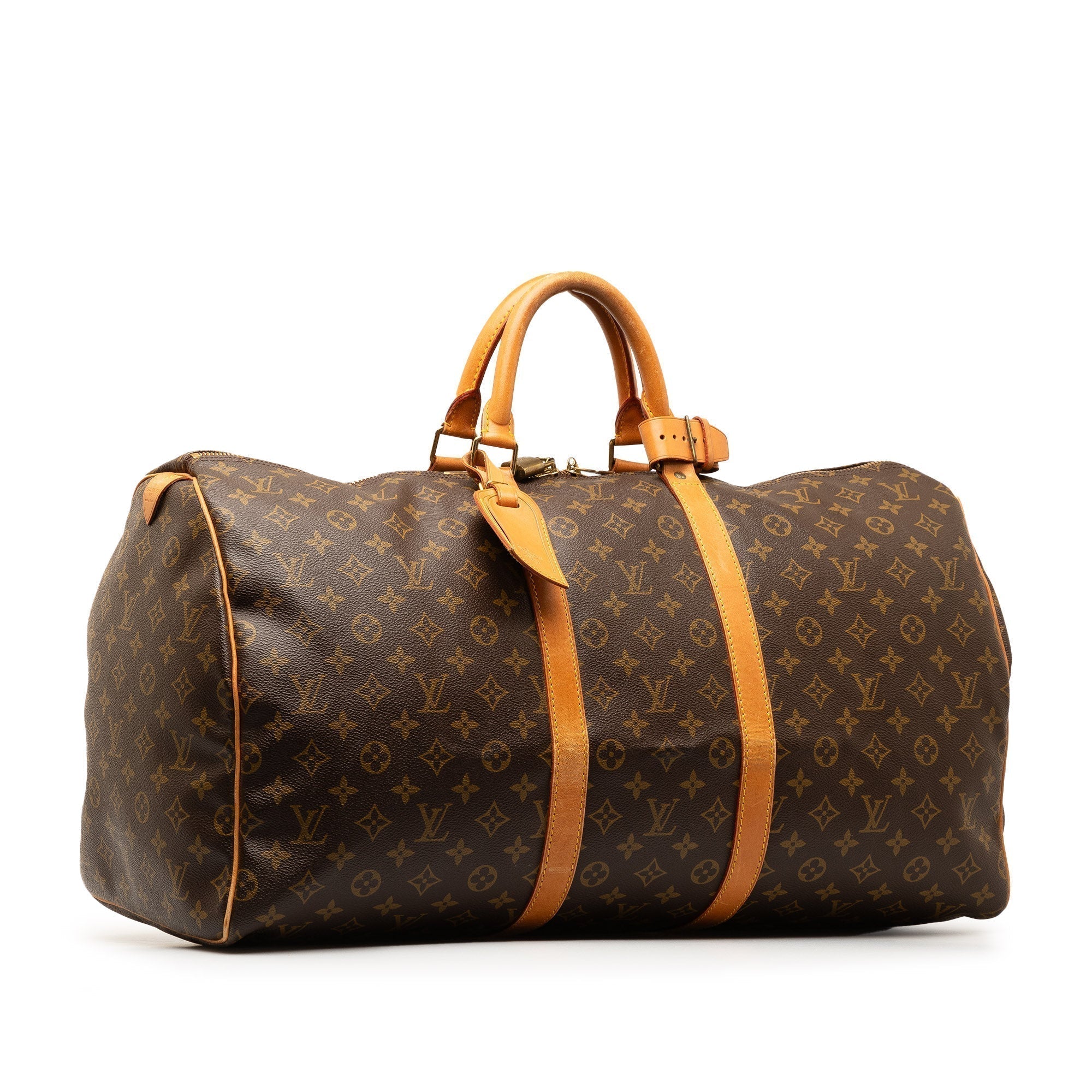 Brown LV Monogram Keepall 55 Travel Bag