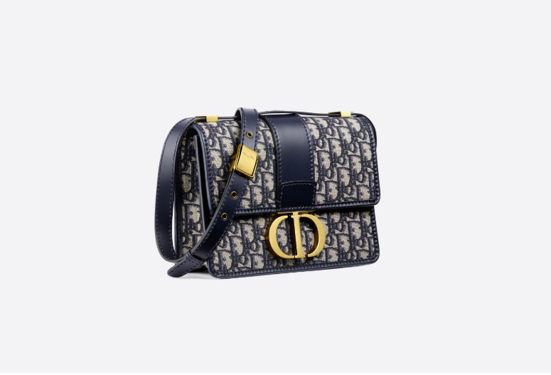 30 Montaigne D1OR Oblique Flap Bag Blue