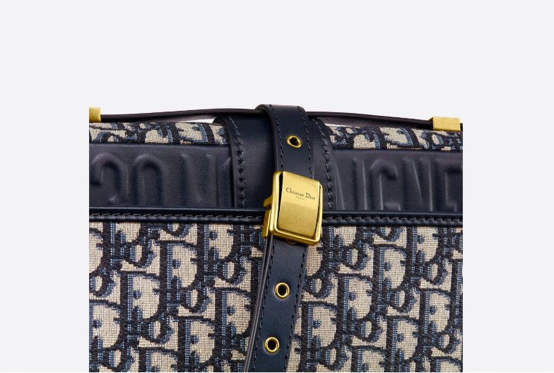 30 Montaigne D1OR Oblique Flap Bag Blue