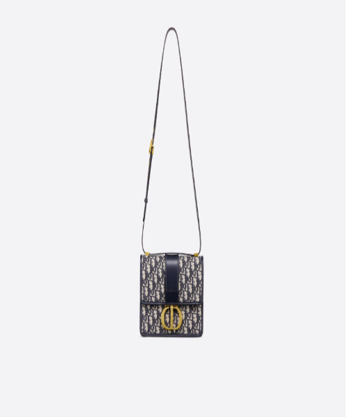 30 Montaigne D1OR Oblique Flap Bag Blue