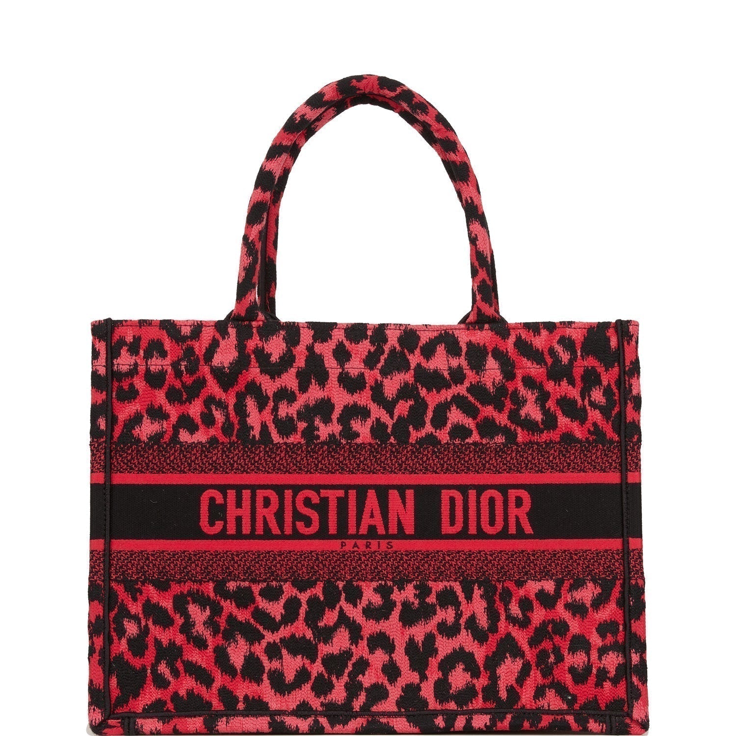 Christian D1OR Book Tote Fuchsia Leopard Canvas