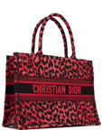 Christian D1OR Book Tote Fuchsia Leopard Canvas