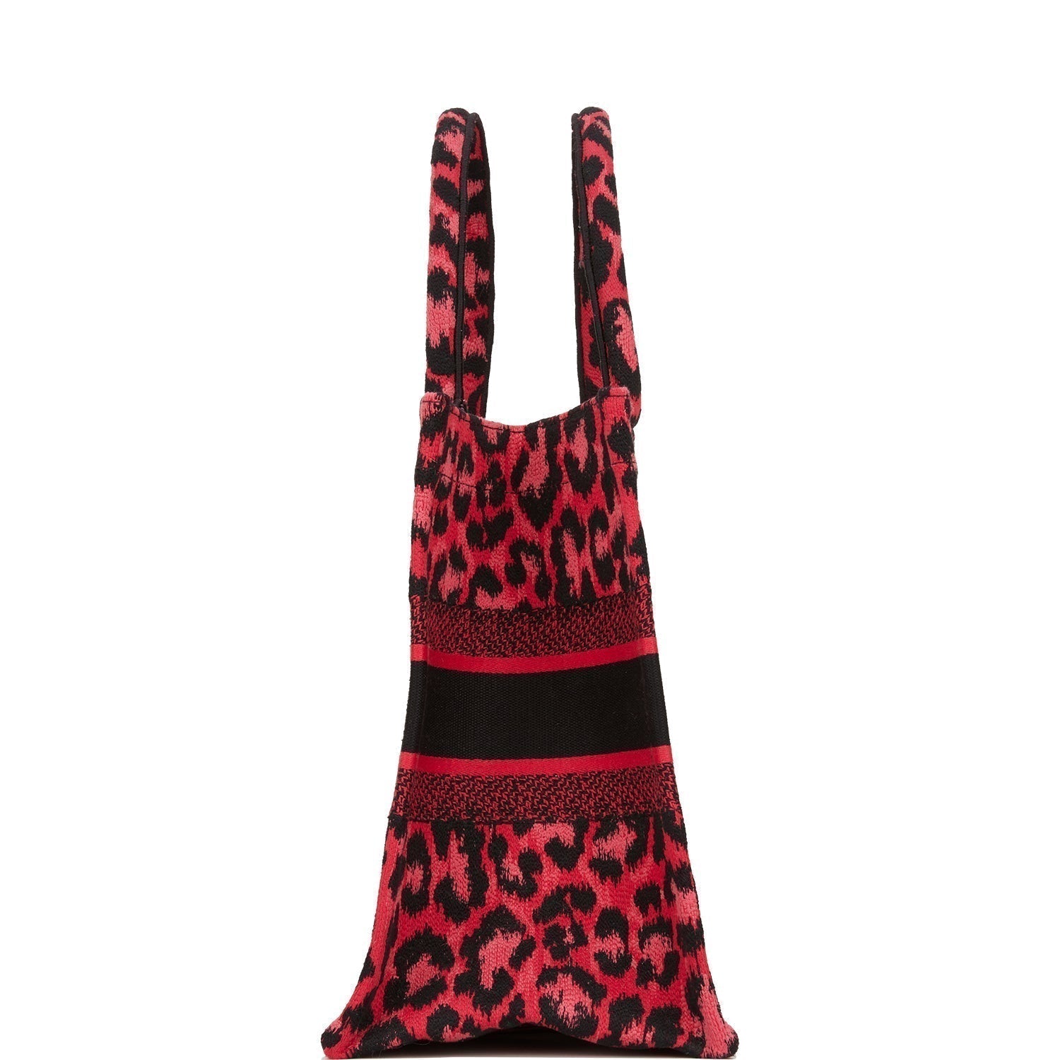Christian D1OR Book Tote Fuchsia Leopard Canvas
