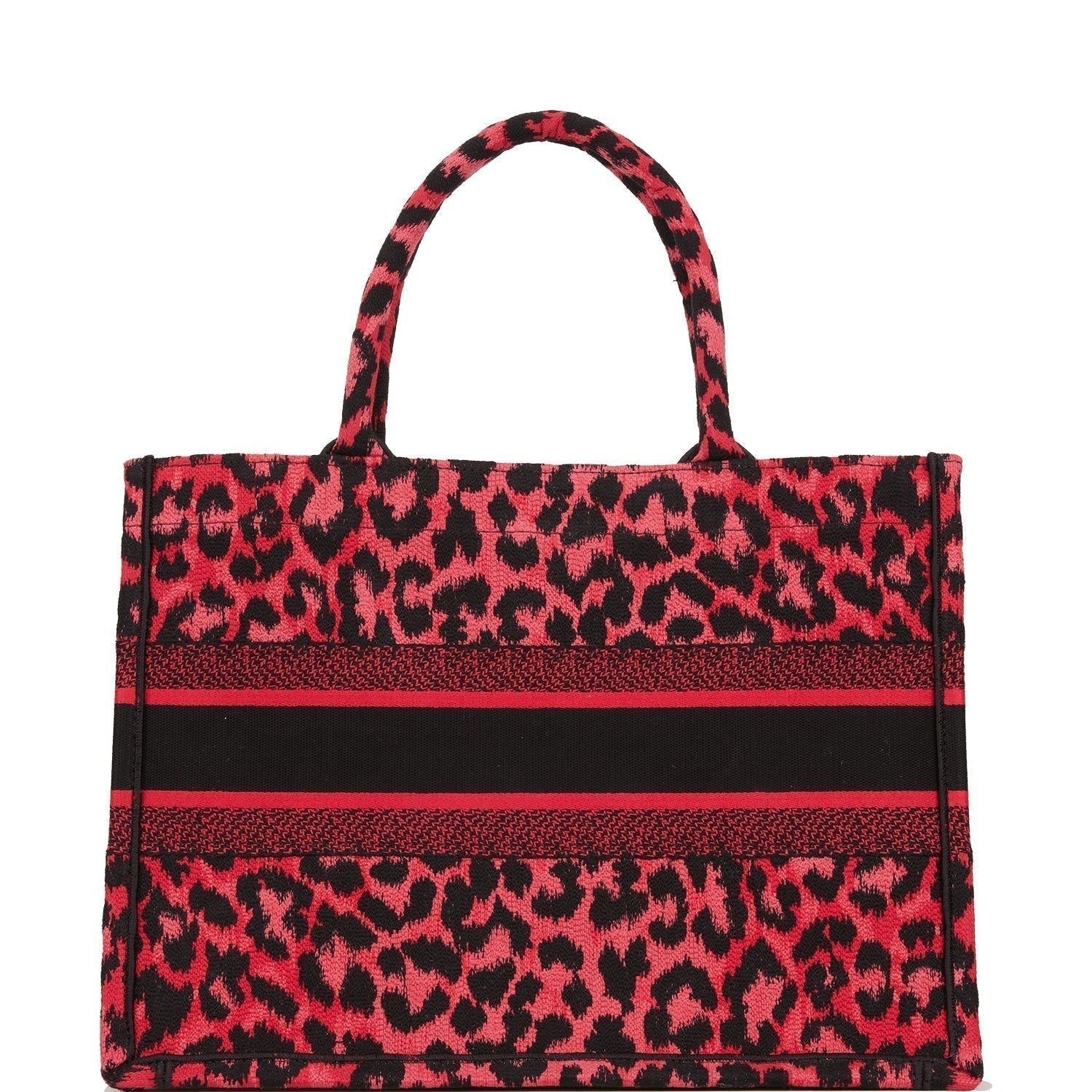 Christian D1OR Book Tote Fuchsia Leopard Canvas