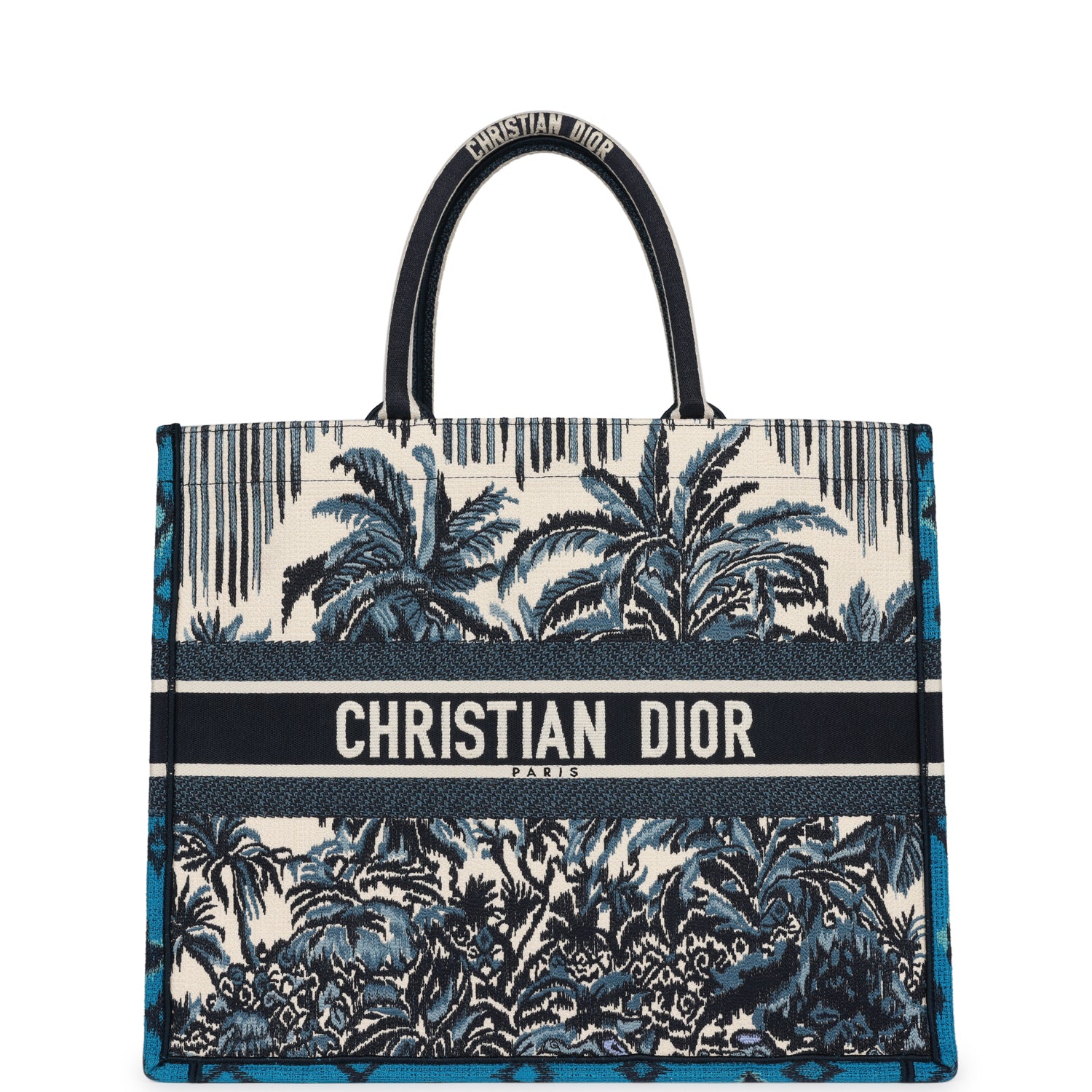 Christian D1OR Blue Canvas Large Book Tote