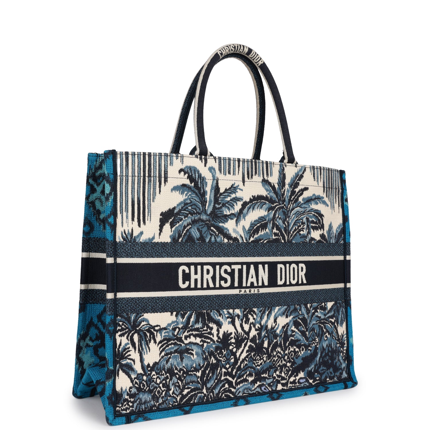 Christian D1OR Blue Canvas Large Book Tote