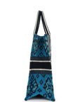Christian D1OR Blue Canvas Large Book Tote