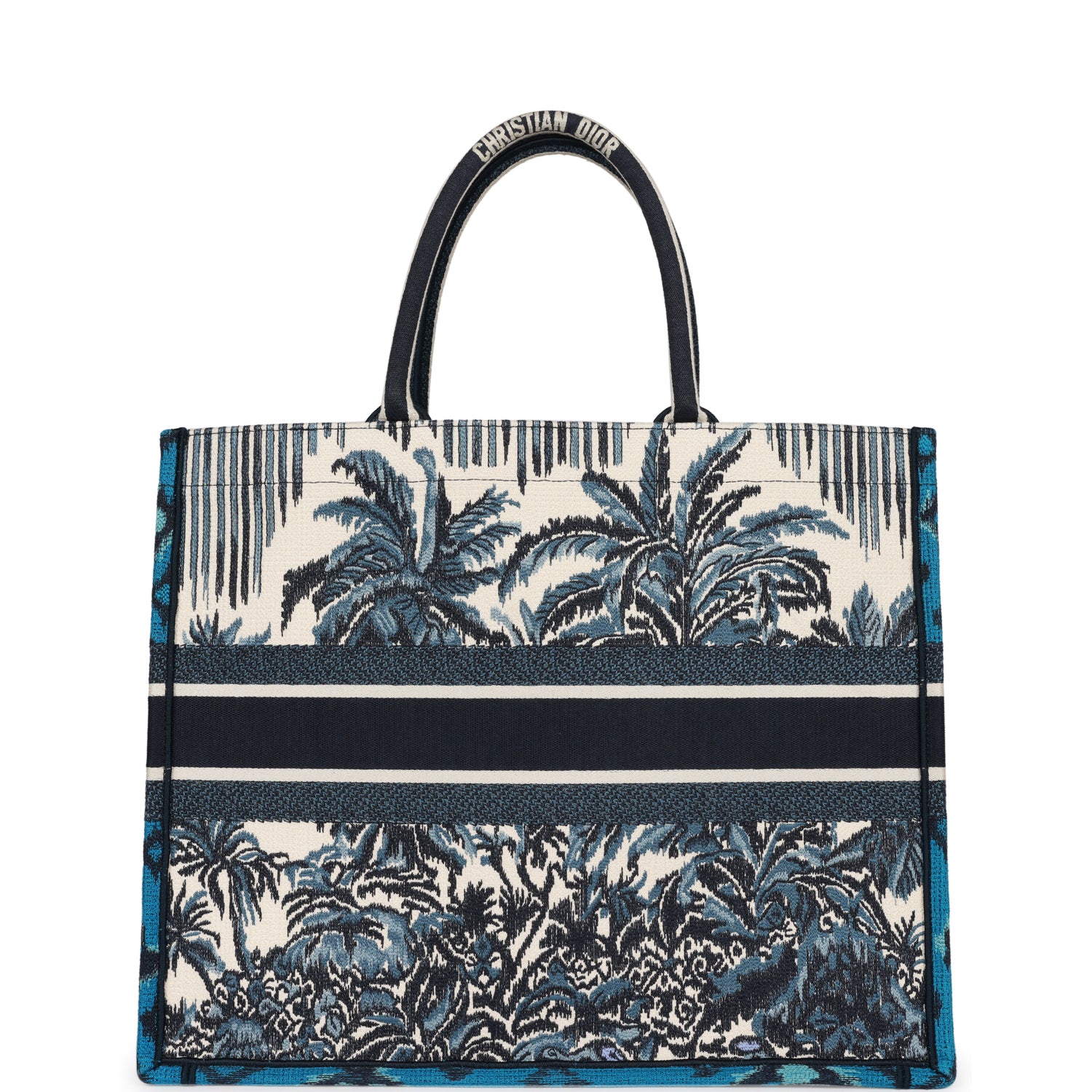 Christian D1OR Blue Canvas Large Book Tote