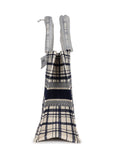 Christian D1OR Blue and White Canvas Check'n' Large Book Tote