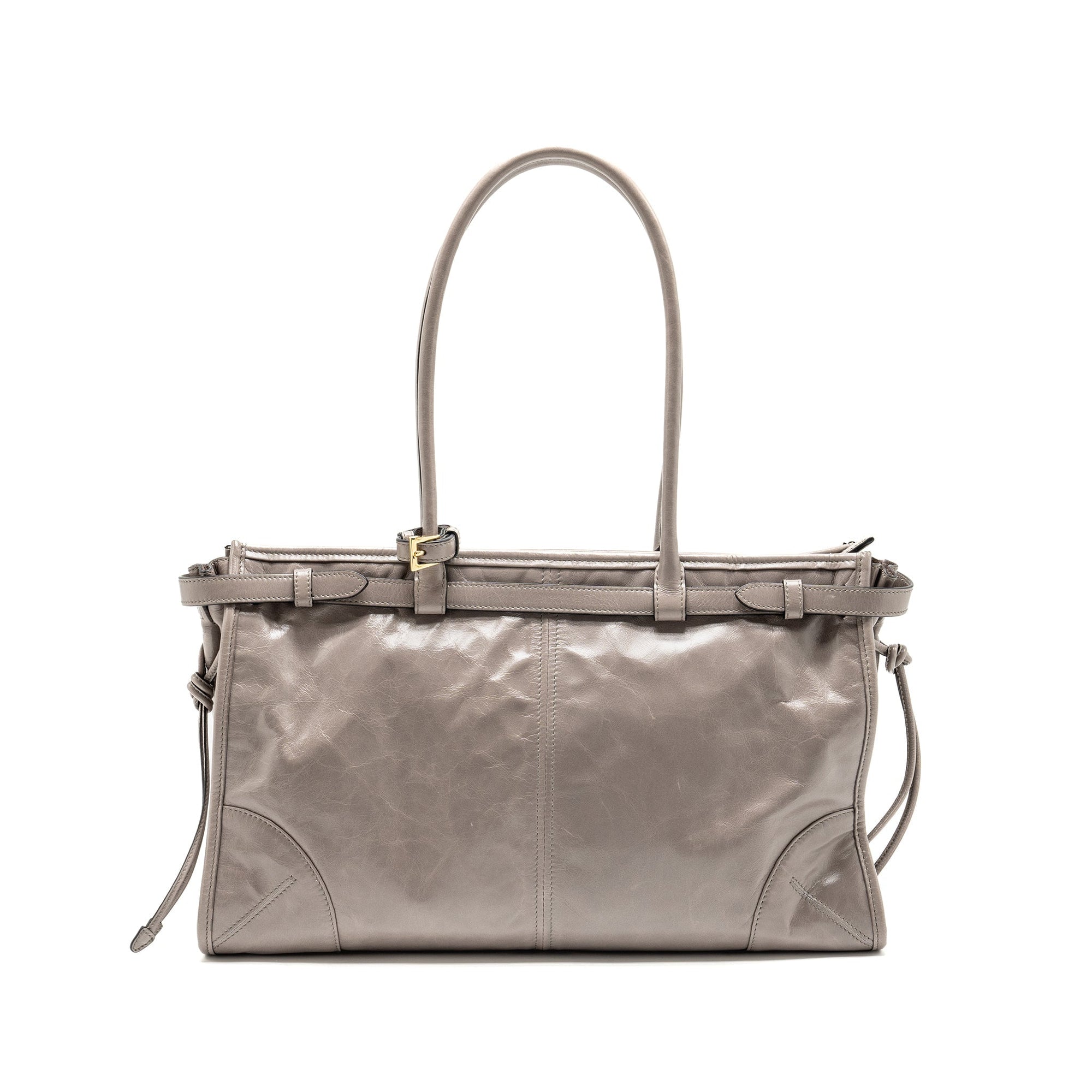 PRD Bonnie Large Handbag Calfskin Grey GHW