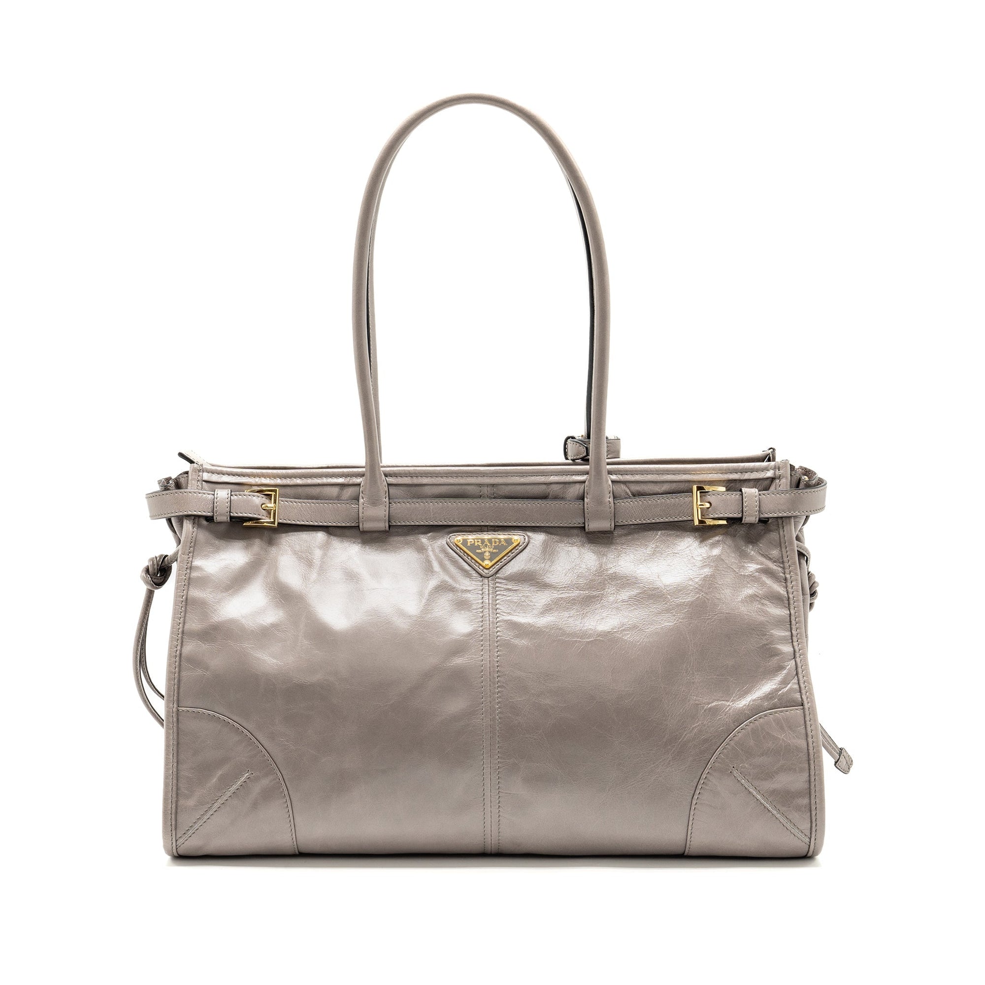 PRD Bonnie Large Handbag Calfskin Grey GHW