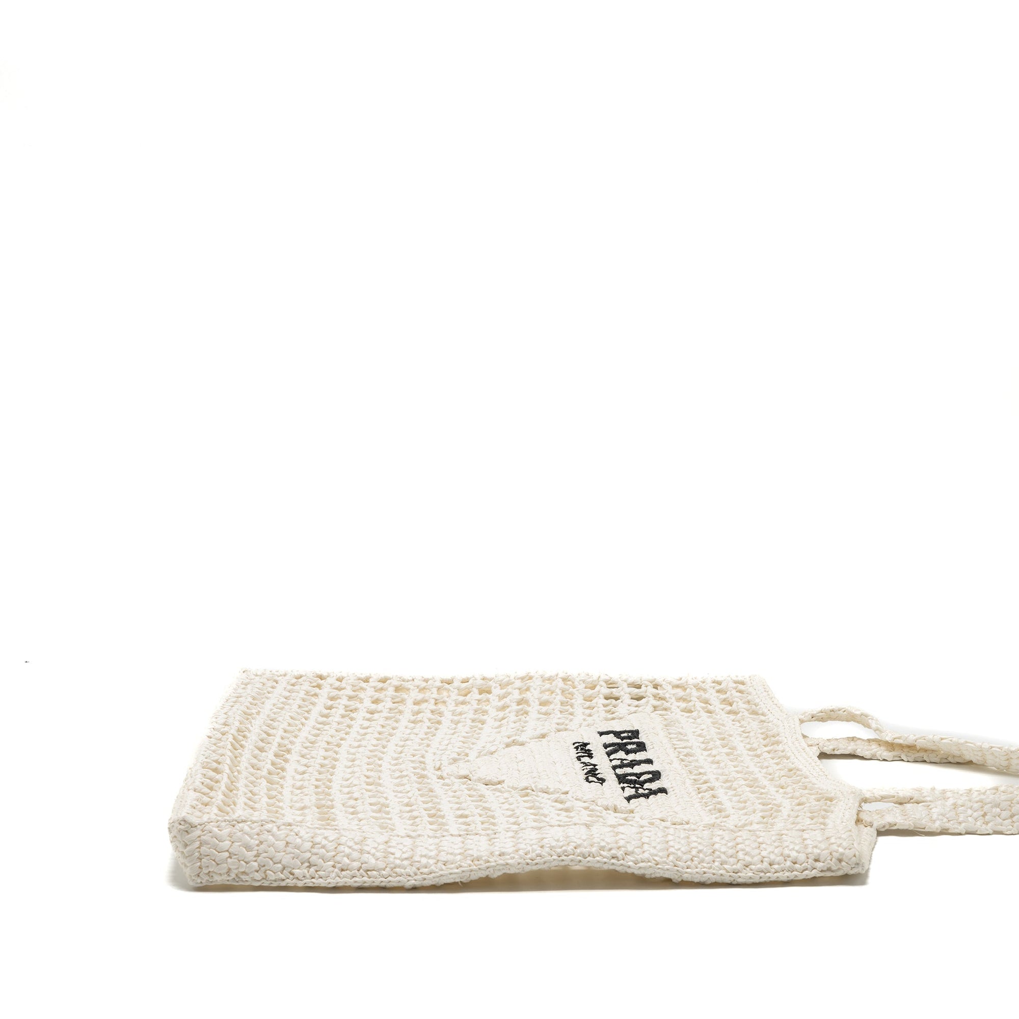 PRD crochet tote bag raffia white