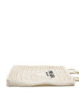 PRD crochet tote bag raffia white