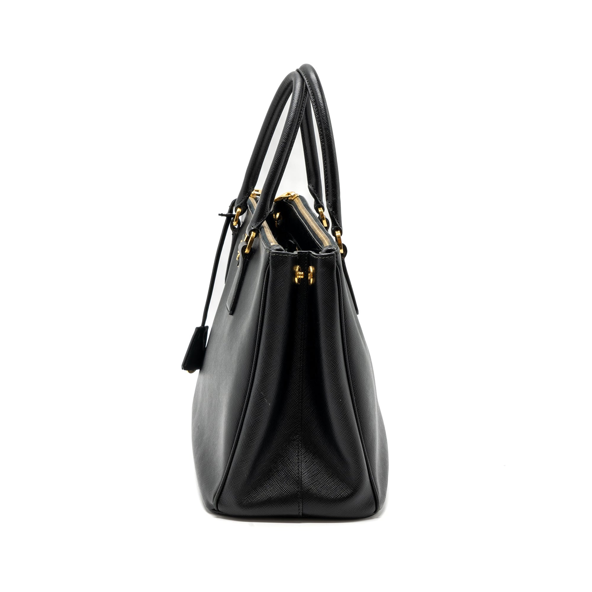PRD Galleria Saffiano Tote Bag Calfskin Black GHW