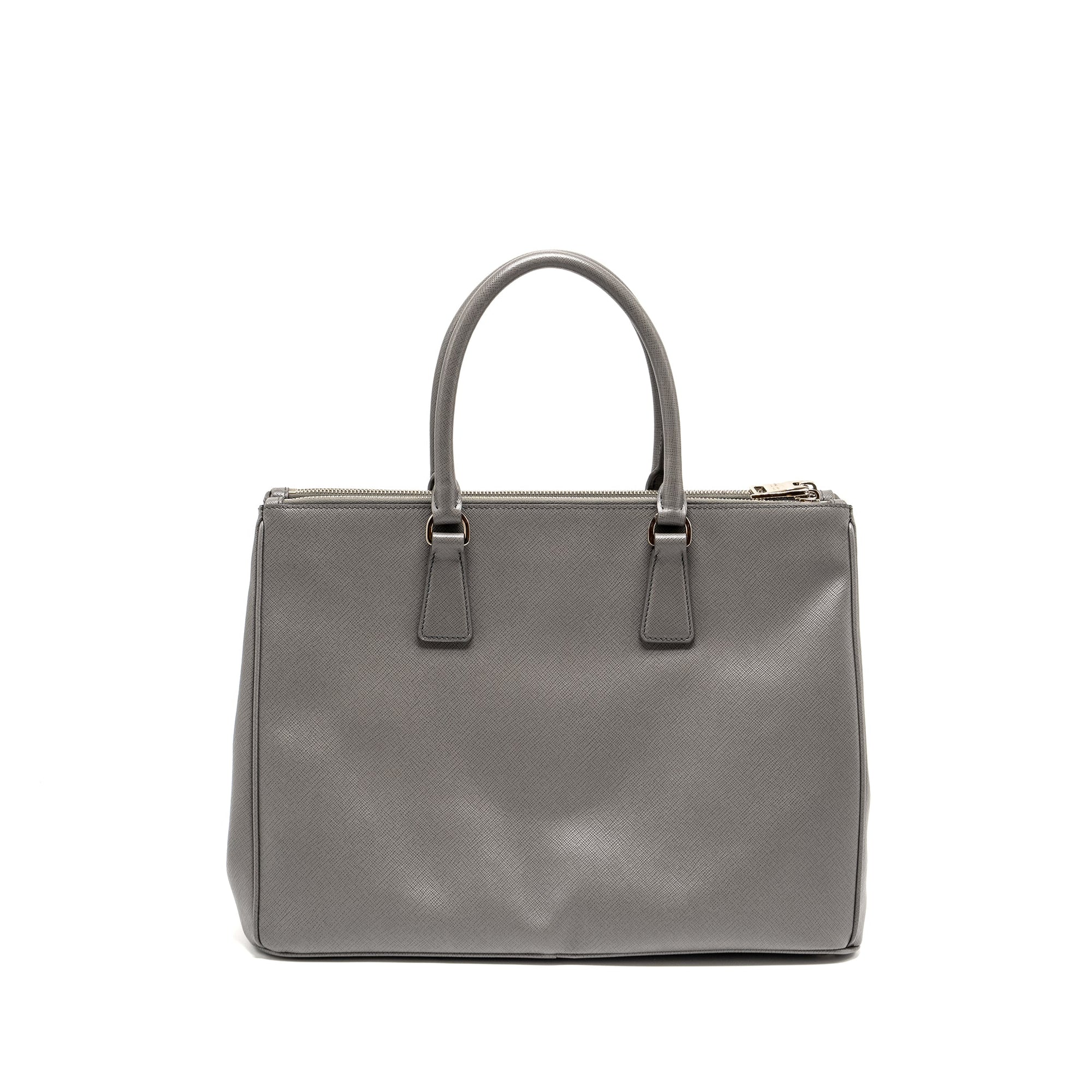 PRD Galleria Saffiano Tote Bag Calfskin Grey SHW
