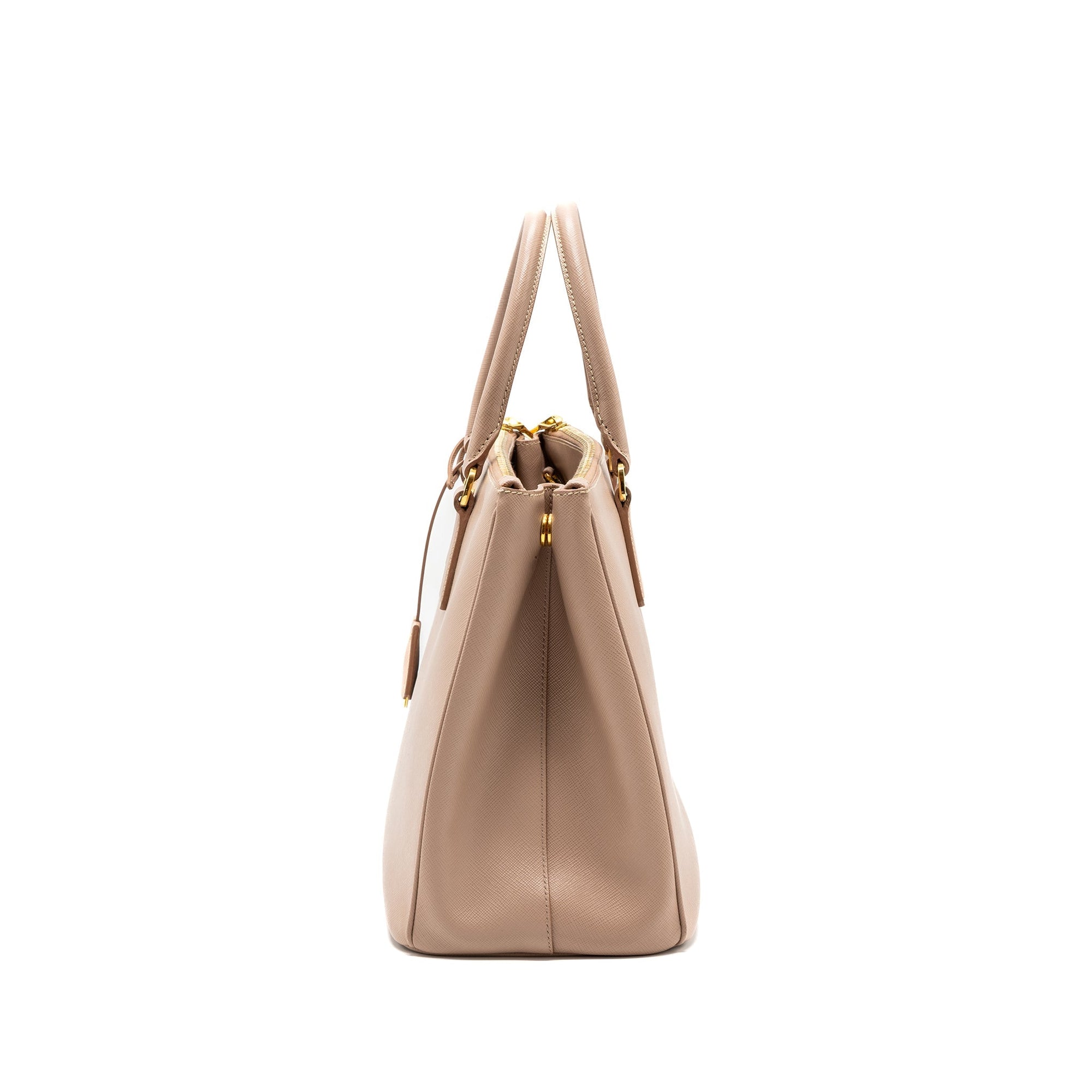 PRD Double Zip Shopping Toto Saffiano Cammeo GHW