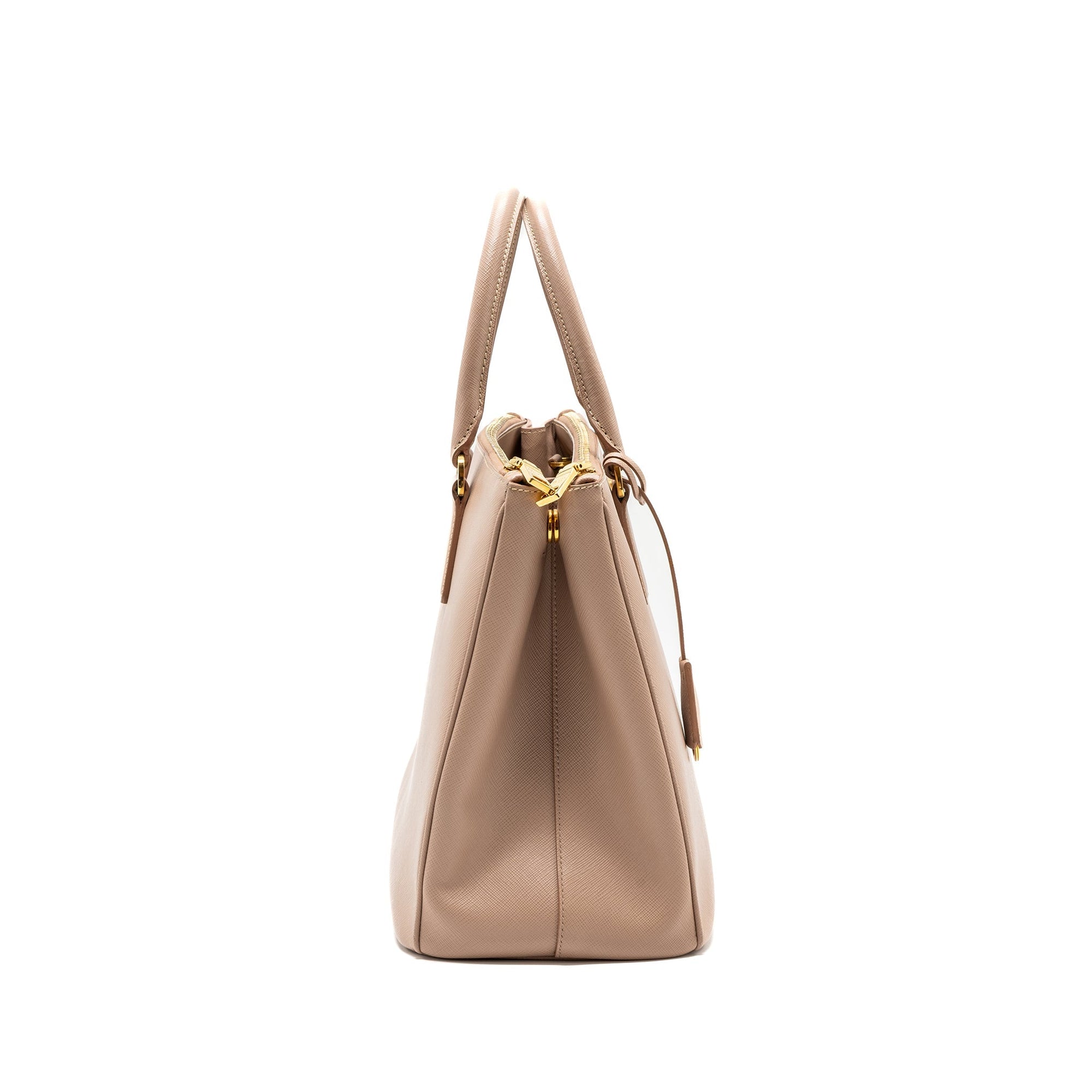 PRD Double Zip Shopping Toto Saffiano Cammeo GHW