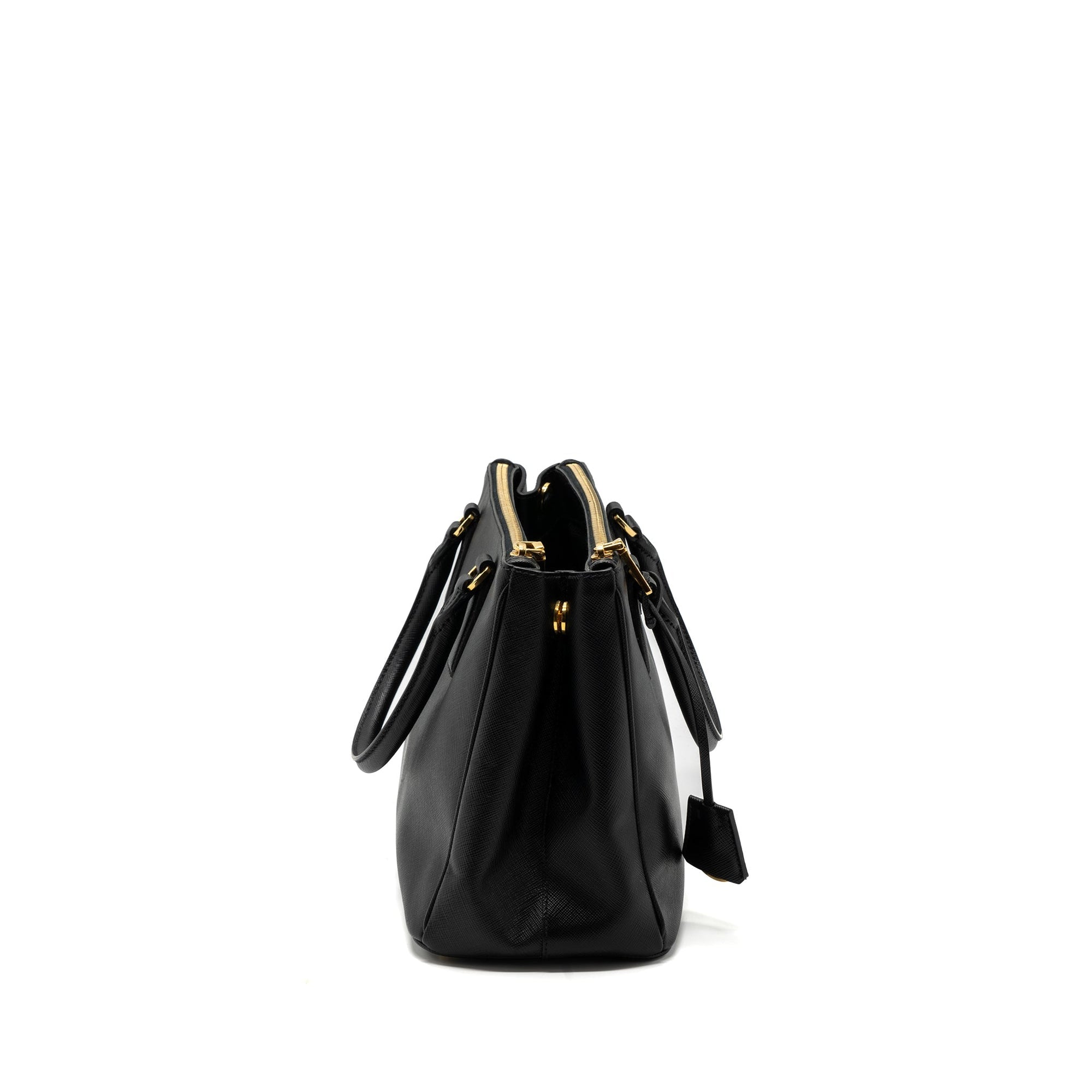 PRD double zip tote bag saffiano calfskin black GHW