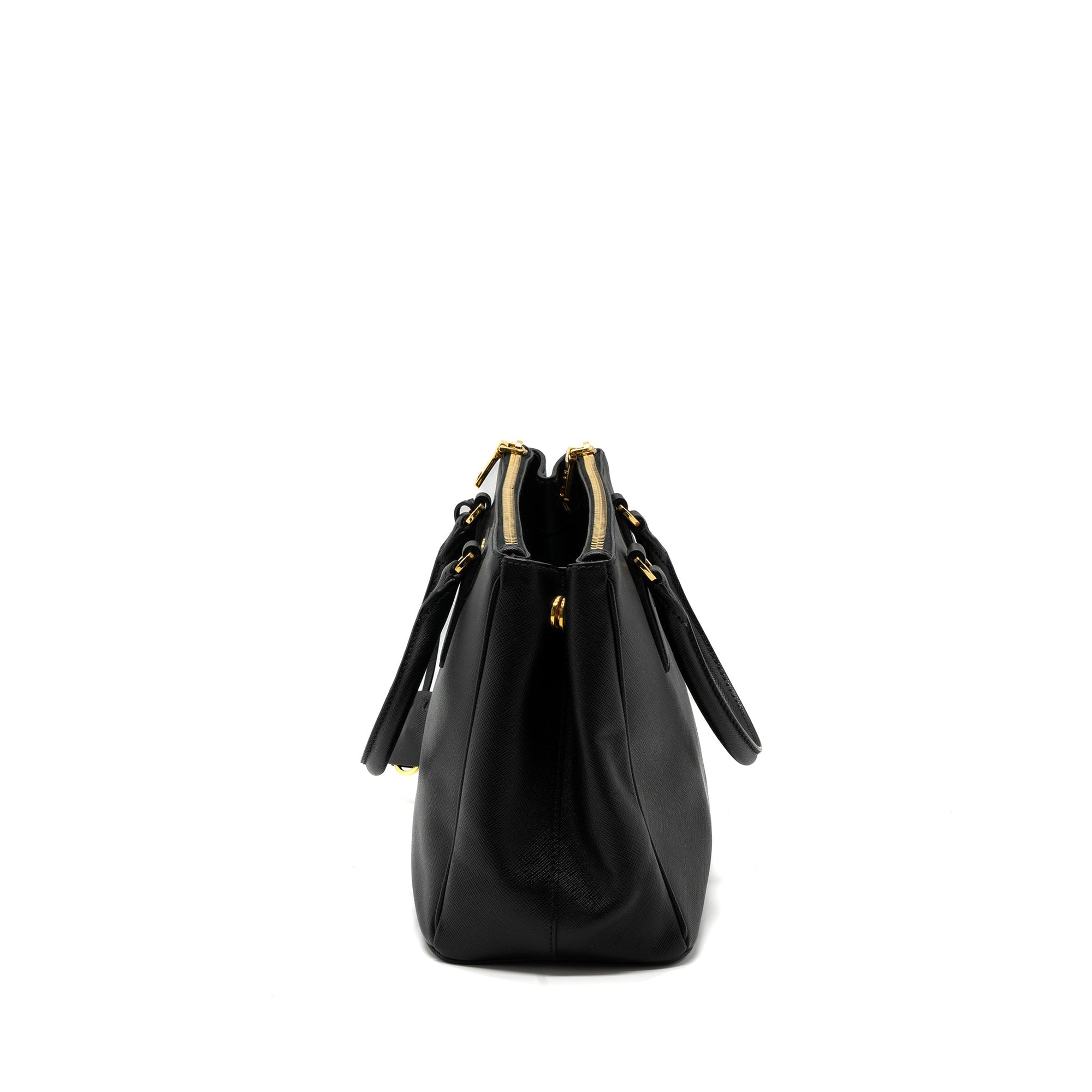 PRD double zip tote bag saffiano calfskin black GHW