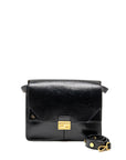 FNDI Kan U Shoulder Bag Leather Black GHW