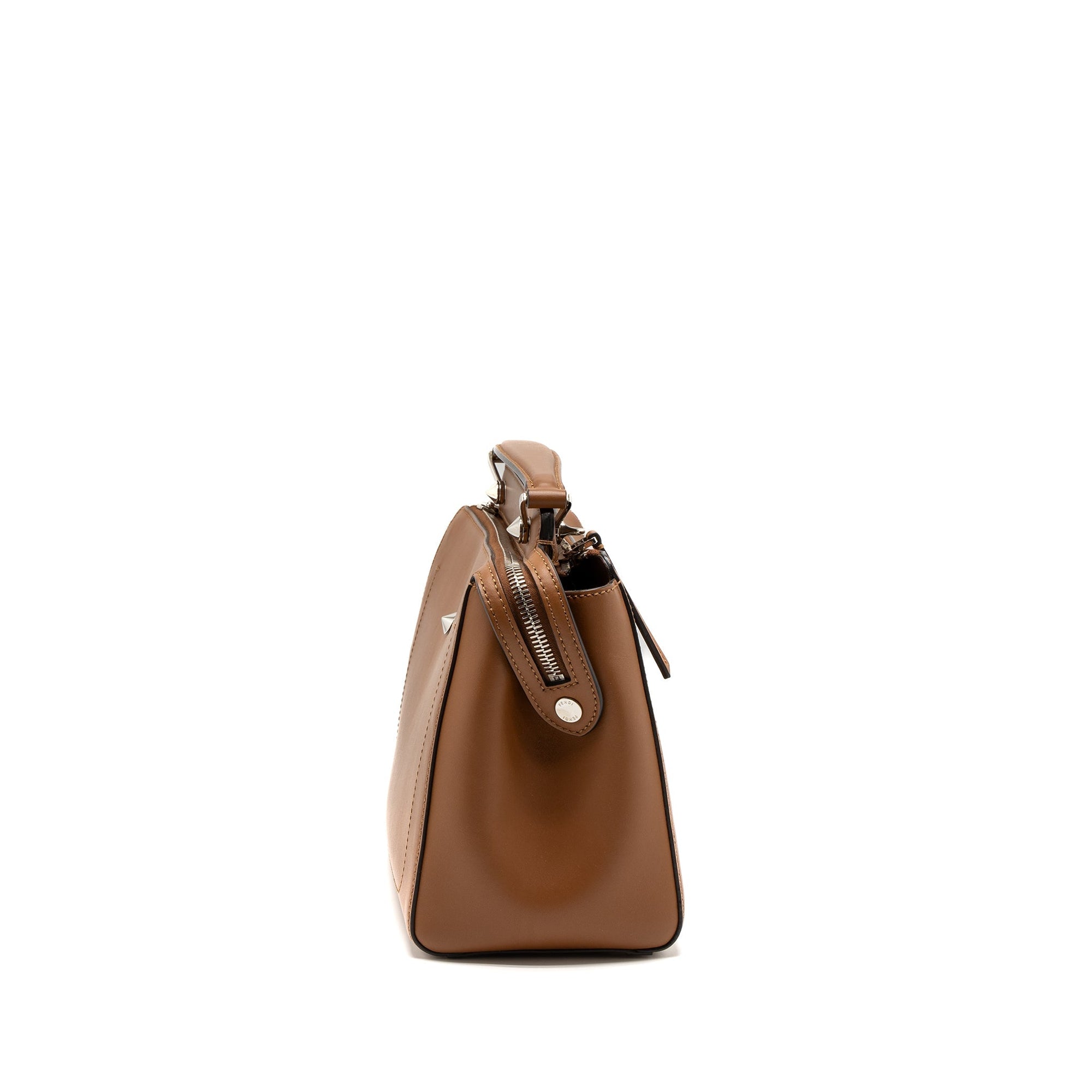 FNDI DotCom Bag Calfskin Brown SHW