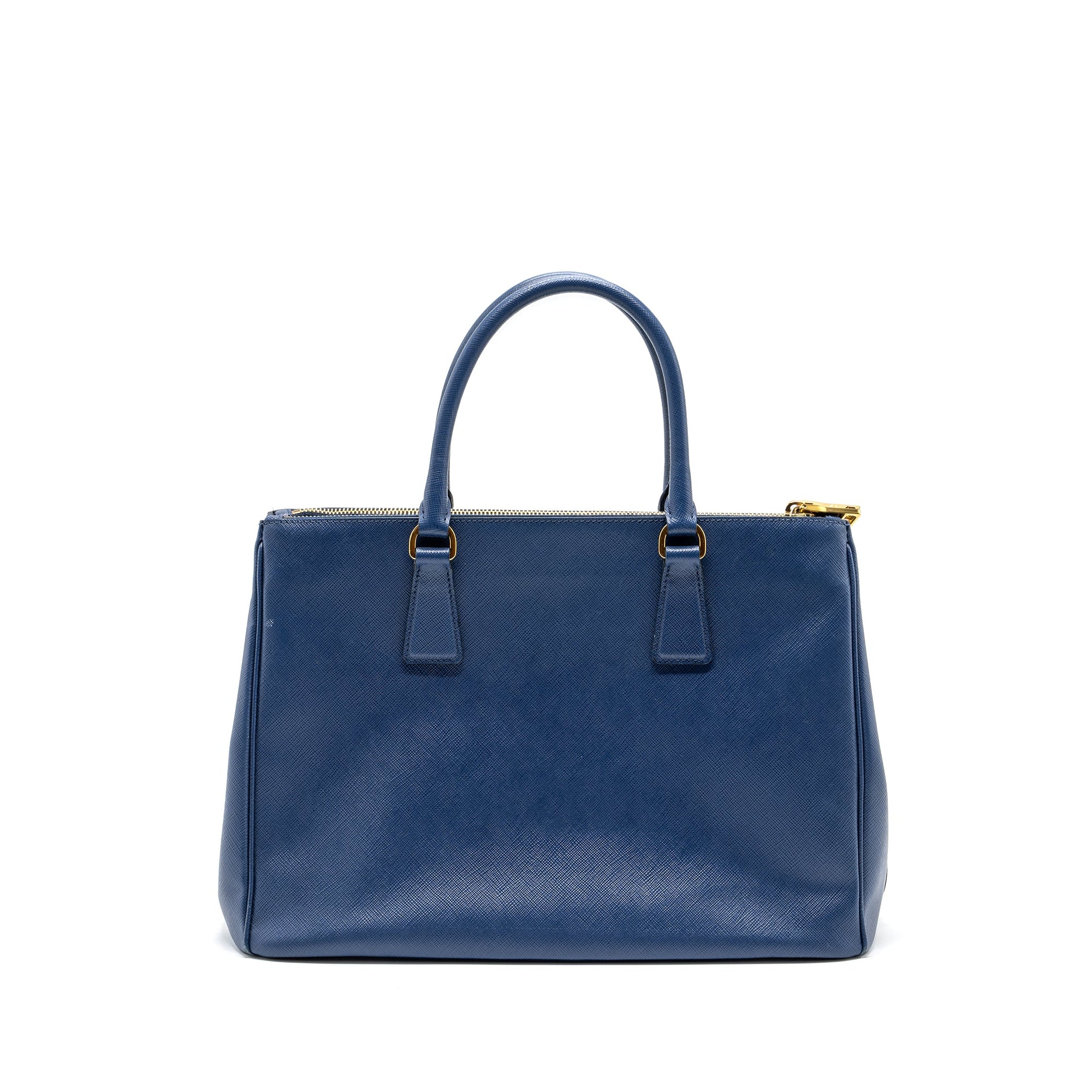 PRD double zip tote bag saffiano calfskin blue GHW
